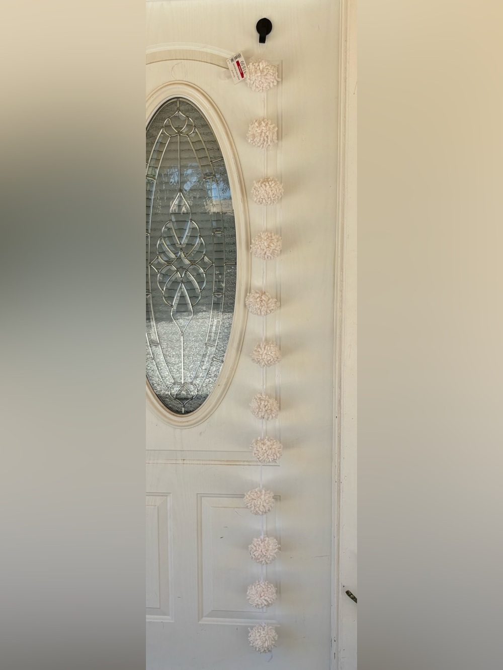 (2) Ashland Neutral Pom Pom Garland